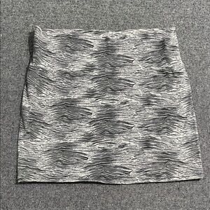 Urban Behavior Black and White Patterned Mini Skirt